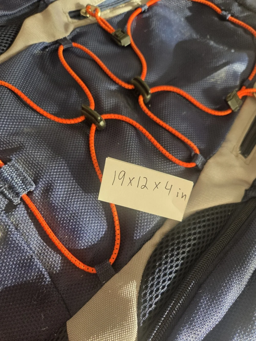 Old Navy Backpack Navy Blue with Orange Accents